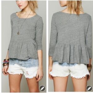 Free people peplum shirt xs we the free